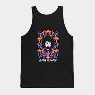 tshirt mug, sticker, print,  Jimi Hendrix song floral style "Bold as Love" Tank Top